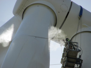 Wind Industry Maintenance  Wind turbines represent a large investment for the companies that rely on them to generate both electricity and revenue.  Repairing wind turbines can often be difficult for several obvious reasons. Most wind farms are located in remote areas, making it difficult to reach the site. Once at the site, workers are faced with making repairs while anywhere from 75 feet to over 400 feet in the air. And of course, by the nature of the whole operation, the wind is blowing strong.  Fair Wind, LLC has the knowledge, expertise and experienced crews to keep your investment turning.Â  Whether you need:  Turbine Maintenance Blade Repair Turbine Cleaning Aerial Platform Services or most Any Other Wind Farm Service  Fair Wind LLC, head quartered in Lawton OK, has a solution for all your Wind Farm needs.  We also sell safe, effective, and environmentally clean cleaning solutions, like our PeatSorb and WindWash 6000.  Fair Wind, LLC has 3 locations, nationwide. Our highly trained crews can be on your location and on the job quickly so that your downtime is minimized.Â  Our crews are fully trained in the safest, best-practice methods to get the job done, so that your personnel and ours are kept completely safe.